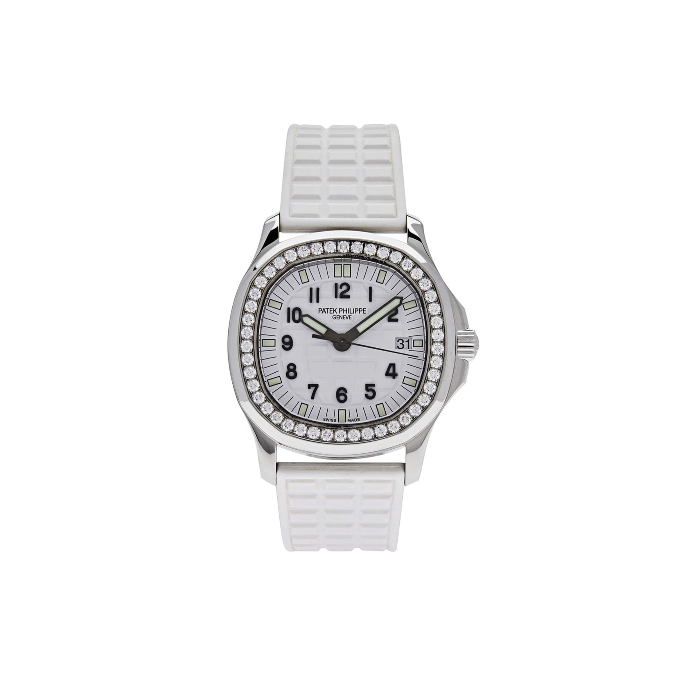 PATEK PHILIPPE AQUANAUT QUARTZ STEEL 36MM WHITE DIAL 5067A-011